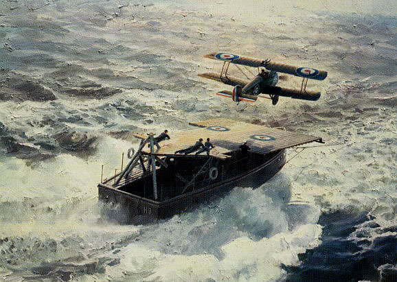 "Just Airborne, At Sea" - Keith Ferris - Sopwith 2F.1 Camel World War I Art